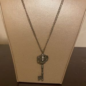 Stainless steel necklace key pendant